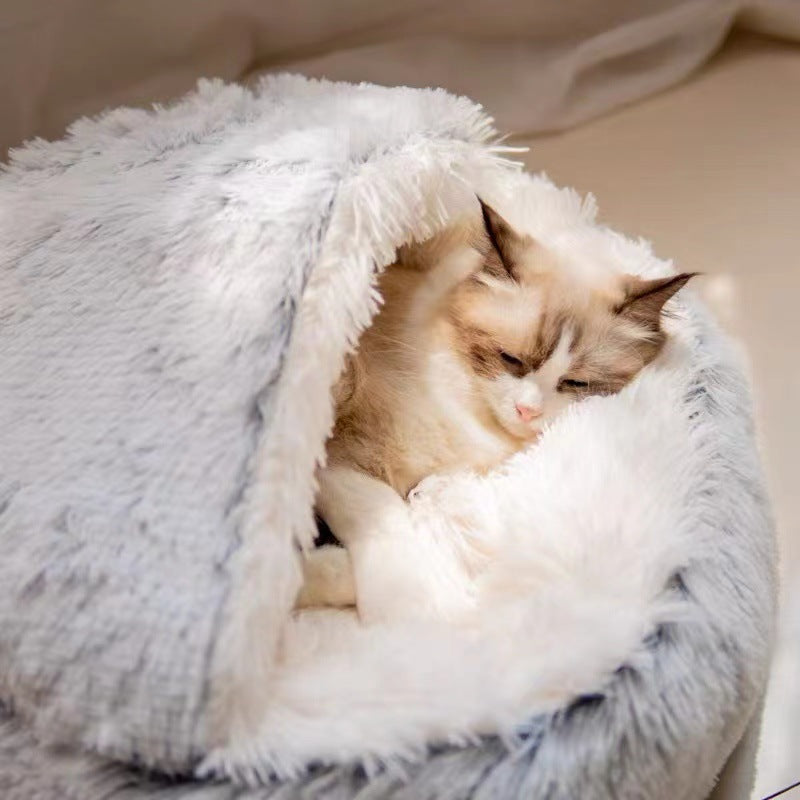Luxury Fluffy Igloo Pet Bed – Ultimate Comfort &amp; Security